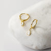 Silver Sweet Water Drop Zircon Huggies Pendant Earrings for Women Wedding Party Hoop Charm Jewelry - Image 3