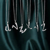 26 English Letter Zircon Pendant Necklace Temperament Personality Necklaces Jewelry Gift - Image 6
