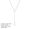 Korean Style Women Gold Color Stainless Steel Necklace Layered Necklace Jewelry - Image 7