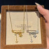 Small Accessory Silver Pin Pendant Necklace Elegant Wedding Jewelry for Women - Image 2