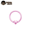 Heart Hinged Clicker Piercing Hoop for 16G Septum and Ear Piercings - Image 8