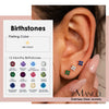 Dainty Flower Stainless Steel Butterfly Stud Earrings for Women Cartilage Ear Ring Cute Zircon Gold Color Clover Jewelry - Image 1