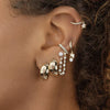 Gold Color Big Hoop Earrings for Women Zircon Star Round Circle Piercing Earrings Party Jewelry Accessories - Image 3