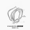 Hollow Heart Open Ring in Stainless Steel Adjustable - Image 9