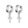 1 Pair Crosses Star Geometric Vintage Stainless Steel Round Small Hoop Earrings for Man Woman Teens Gift Jewelry Y2k Accessories - Image 16