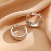 Stainless Steel Chunky Hoop Earrings for Women Girls Gold Color Double Ring Thick Geometric Drop Earrings Statement Jewelry Gift - Image 8