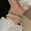 French Retro Single Zircon Pearl Bracelet for Women Simple Handmade Beaded Elegant Jewelry Birthday Gifts for Female - Image 2