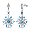 Women's Silver Snowflake Christmas Sparkling Zircon Winter Earrings Fit For Engagement Parties Jewelry - Image 33