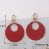 European Oval Hanging Earrings Punk Coiled Metal Women's Earrings Colorful Long Dangle Earrings Big Round Earrings - Image 11