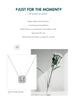 Modian Real 925 Sterling Silver Exquisite Square Shiny Zirconia Pendant Clear CZ Chain Necklace for Women Wedding Fine Jewelry