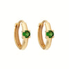 Silver Ear Needle Oval Small Zircon Hoop Earrings Colorful Zircon Gold Earrings for Women Party Jewelry - Image 9