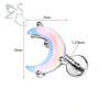ZS 1PC 16G Stainless Steel Lip Ring Internal Thread Labret Piercing Moonstone Ear Stud Moon Butterfly Cartilage Earring Jewelry - Image 18