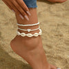 Bohemian Sea Shell Woven Anklet For Women Ceramic Fish Heart Shells Beads Bracelet On The Leg Boho Beach Barefoot Sandal Jewelry - Image 1