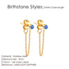 Zircon Birthstone Pendant Earrings 12 Zodiac Signs Stainless Steel Jewelry Party Gifts - Image 8
