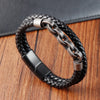 Leather Bracelet Infinity Shape Special Pattern Men's Bracelet for Men Stainless Steel Jewelry Accessories Gift - Image 2
