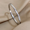 Greatera Minimalist 4mm Stainless Steel Smooth Cuff Bracelet Bangle for Women Gold Plated Metal Bracelets Jewelry - Image 4