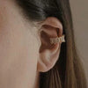 Zakol 1Pcs Square Zircon Ear Clip Earrings for Women Girls Geometry Ear Cuff Party Silver/Gold Color Ear Jewelry - Image 2