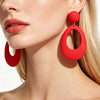 Colorful Acrylic Geometric Drop Earrings for Women Lightweight Boho Chic Dangle Jewelry Accessory - Image 2