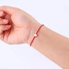 Silver Flowers Red Rope Clover Adjustable Bracelet For Women Jewelry Minimalist Accessories - Image 4