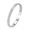 Silver Frosting Shiny Bangle Women's Bracelets Wedding Quality Jewelry Accessories - Image 5