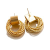 Greatera Two Tone Ring Huggie Earrings for Women Gold Plated Metal Geometric Round Circle Hoop Earrings Minimalist Jewelry - Image 8