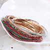 Rhinestone Elastic Bracelet Women Shiny Colorful Crystal Bangles Adjustable Layered Stackable Bracelet Wristband Jewelry - Image 21