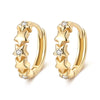 Silver Star Moon Bee Golden Earring For Women Sparkling Zircon Wedding Engagement Jewelry Gift - Image 10
