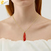 Csja Water Drop Necklaces Crystal Pendant Stainless Steel Chain Necklace for Women Stone Amethyst Jewelry Gift - Image 5