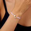 Dainty Imitation Pearls 26 Letters Initial Bracelet for Women Light Zircon Bow Pendant Bracelet Wrist Jewelry Gift - Image 4