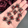 10pcs Blood Red Spider Pendant Gothic Tarantula Pendant, Wiccan, Witchy, Creepy Cute, Halloween,Handcrafted Jewelry Accessories - Image 1