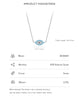 MODIAN 925 Sterling Silver Natural Blue Turquoise Pendant Necklace Sparkling Pave Setting CZ for Women Valentine's Day Gift
