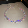Colorful Rhinestone Choker Necklace with Multiple Color Options - Image 1