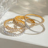 White Cubic Zirconia Multi-Layers Bangle Bracelet And Collar Necklace Jewelry Sets Stainless Steels Jewelry - Image 6