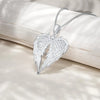 Elegant Angel Wing Heart Shaped Pendant Necklace, Elegant Versatile Banquet Party Daily Wear Jewelry Gift - Image 3