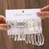 24 Pcs Vintage Hoop Earrings Set for Women Boho Metal Circle Geometric Twist Pearl Studs Earrings Jewelry Gifts - Image 13