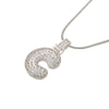 Silver Color Bubble Initial Letters Necklaces 26 Letters Pendants Necklaces for Women Brass CZ Jewelry - Image 13