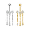 1pcs Faux Fake Belly Piercing Flower Butterfly Dangling Fake Belly Button Pircing Clip On Umbilical Navel Cartilage Earring Clip - Image 14