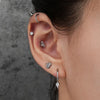 Titanium Small Kite Cubic Zirconia Charm for Lobe Ear Piercing Huggie Hoop Earrings - Image 6