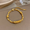Heart Detail Necklace or Bangle in Two-Tone Stainless Steel Style - Image 21