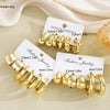 18 Pcs/Set Water Drop Earring For Women Vintage Exaggerated Geometric Twist Hoop Earrings Personalized Jewelry Gifts - Image 6