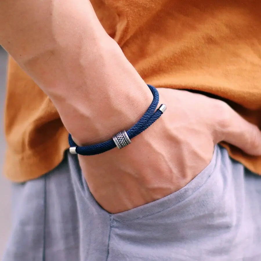 Noter Mens Bracelet Vintage Viking Braclet 4mm Nylon Cord Chain Braslet Adjustable Leisure Accessories Pulseira - Image 1