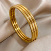 3pcs/set Chic Twist Stainless Steel Wrist Cuff Bangle Bracelet For Women Men Stackable Charms Jewelry Gifts - Image 8