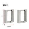 Geometric Stainless Steel Square Triangle Hoop Earrings Men Women Stainless Steel Punk Hiphop Piercing Jewelry - Image 12
