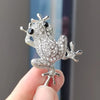 Ctue Rhinestone Frog Brooches for Women Lovely Vivid Animal Alloy Brooch Pin Men Suit Coat Accessory Jewelry Gifts - Image 7