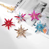 Christmas Shiny Crystal Brooch Star Shape Colorful Snowflake Pin Men and Women Accessories Holiday Gift - Image 1