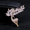 Full of Rhinestone Sika Deer Brooch Pin for Women Men Gold Plated Silver Color Crystal Animal Christmas Jewelry Gifts - Image 3
