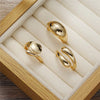 3Pcs/Set Gold Color Smooth Geometric Open Rings Set For Women Exaggerated Metal Irregular Thick Chunky Ring Jewelry Gift - Image 31