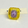 Colorful Rhinestones Ring Geometric Three-dimensional Finger Ring Elegant Jewelry Square Ring Women - Image 11