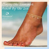 Anklet Bracelet for Women, Dainty Stainless Steel CZ Heart Charm Dainty Layer Chain Anklets for Teen Girls - Image 4