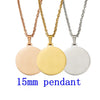 10Pcs 45cm 50cm 60cm Blank Round Disc Pendant Necklace Mirror Polish Stainless Steel Chain Necklace For Womens - Image 10